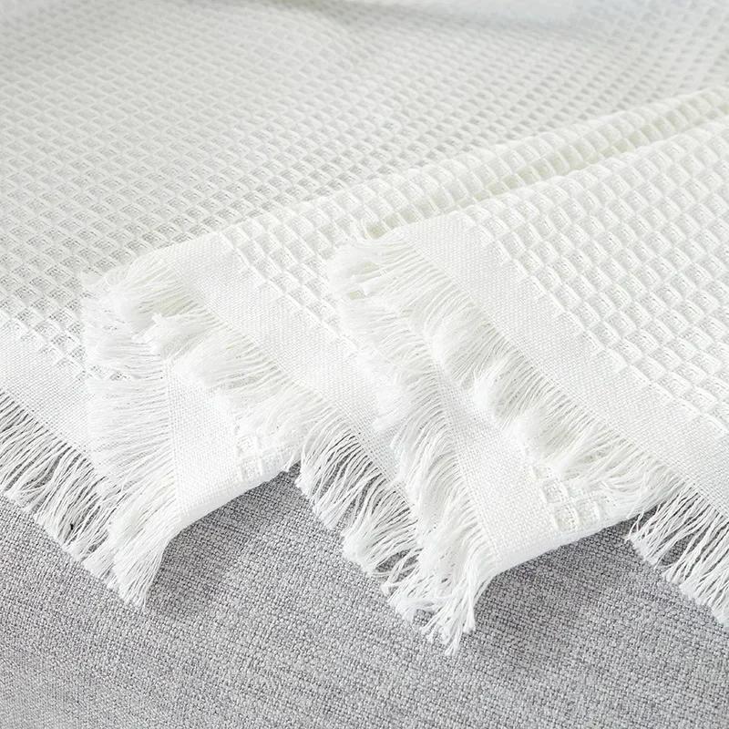 Nordic Sandhair Towel Universal Cotton Camping Sofa Blanket Four Seasons Universal Cream Color Non-Slip Full Cover Sofa Cover