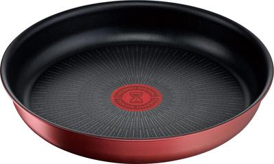 Tefal Bratpfanne mit abnehmbarem IH Gas-geeignet, frei von Schadstoffen wie Neo IH Rouge Unlimited Frying Red L38303 Griff, 22cm, Feuer,