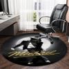 1pc Michael Jackson Carpet, Round Rug, Comfortable, Suitable for Entryways, Living Rooms, Office, And Bedrooms, Christmas Decoration