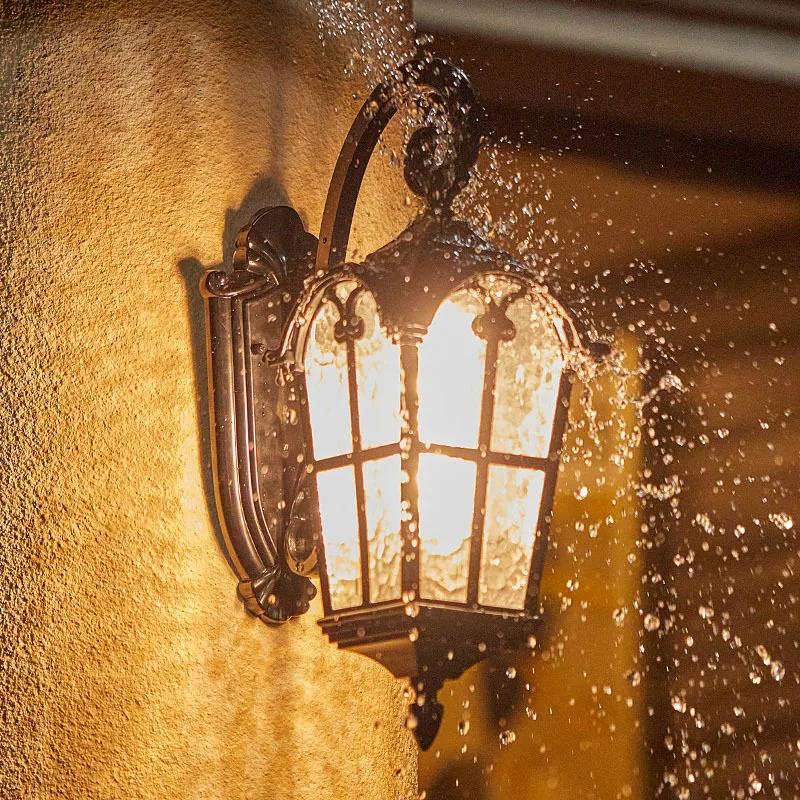 Garden Lamp European Outdoor Villa Waterproof Balcony American Pastoral Outdoor Wall Lamp Exterior Wall Wall Lamp Household