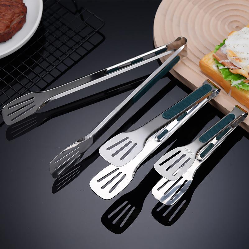 1 stück Rutschfeste Lebensmittelzange aus Edelstahl Fleischsalat Brotclip Grillgrill Buffetklemme Kochutensilien Küchenzubehör