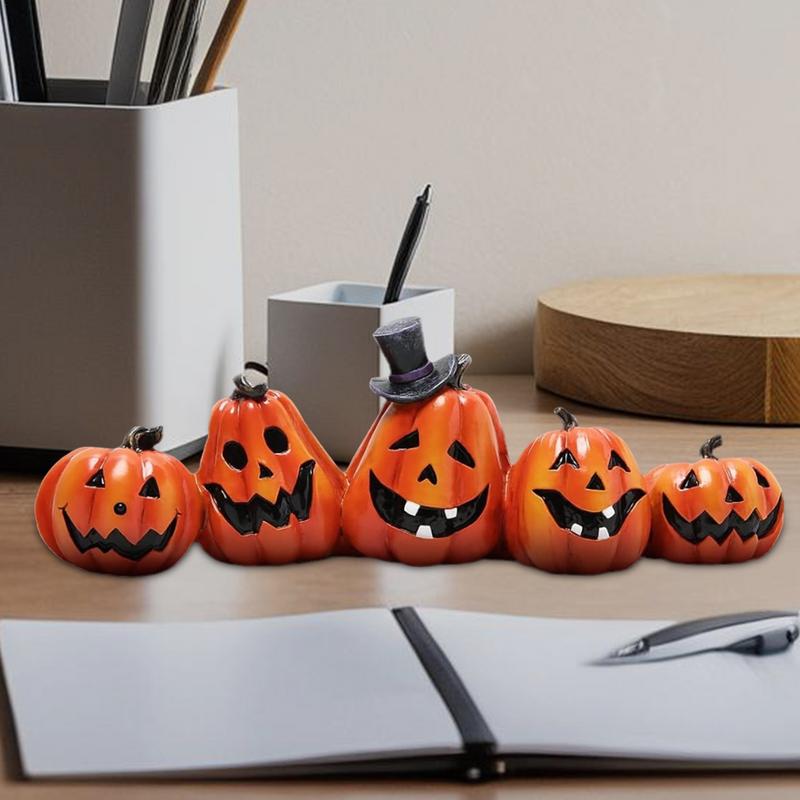 Stylish Halloween Pumpkin Decor Artificial Pumpkins Orange Table Ornaments Festive Halloween Party Favor Auto Interior Ornaments