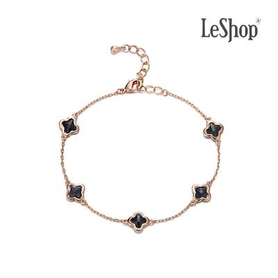 [leshop] 14K Point Clover Bracelet (Gold Plated)_LJ0340BRB