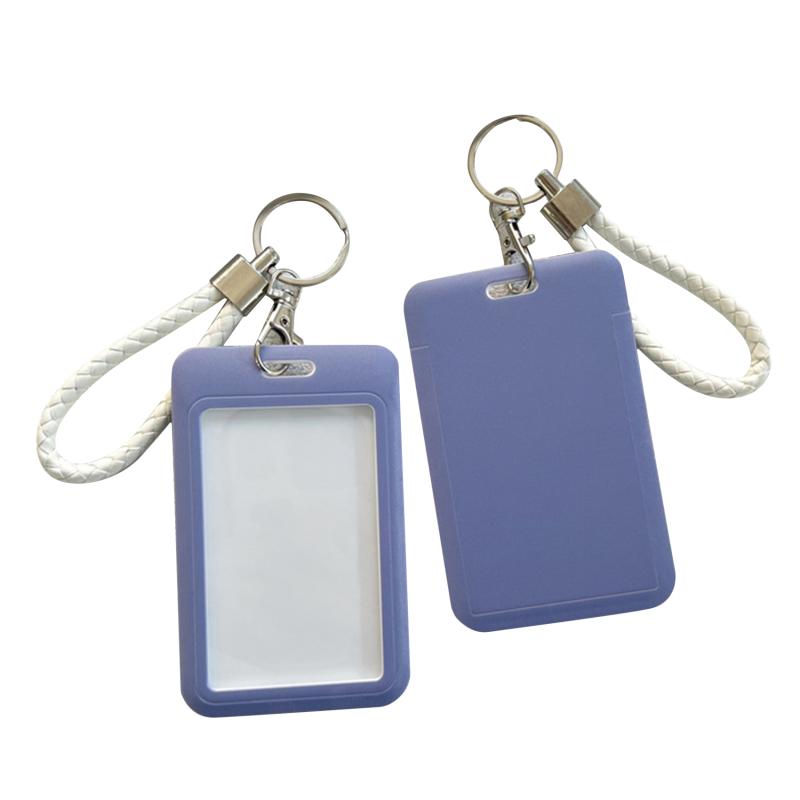 Keychain Student Card Holder Jednoduchost Jednobarevná série Vizitka pro ženy Pouzdro na dětské studentské foto karty