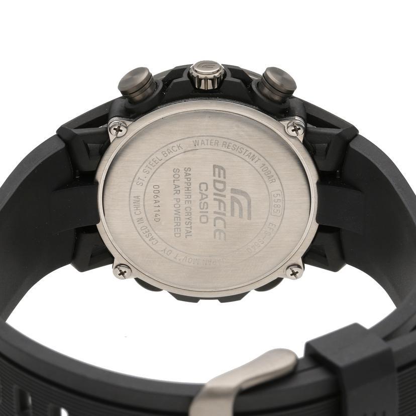 Used CASIO EDIFICE/Chronograph/Solar/Rubber belt EFS-S640 A rank 78