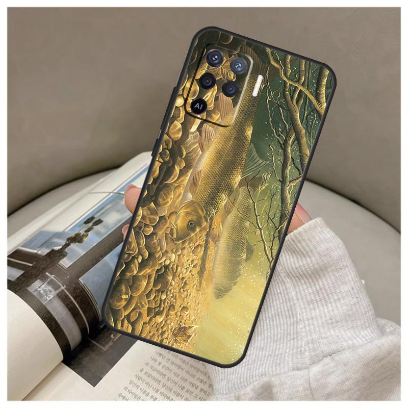 Chub Carp Fish Case For Oppo A16 A76 A96 A60 A98 A58 A78 A18 A38 A80 A40 A77 A57 A17 A74 A54 A94 A15 A5 Pro