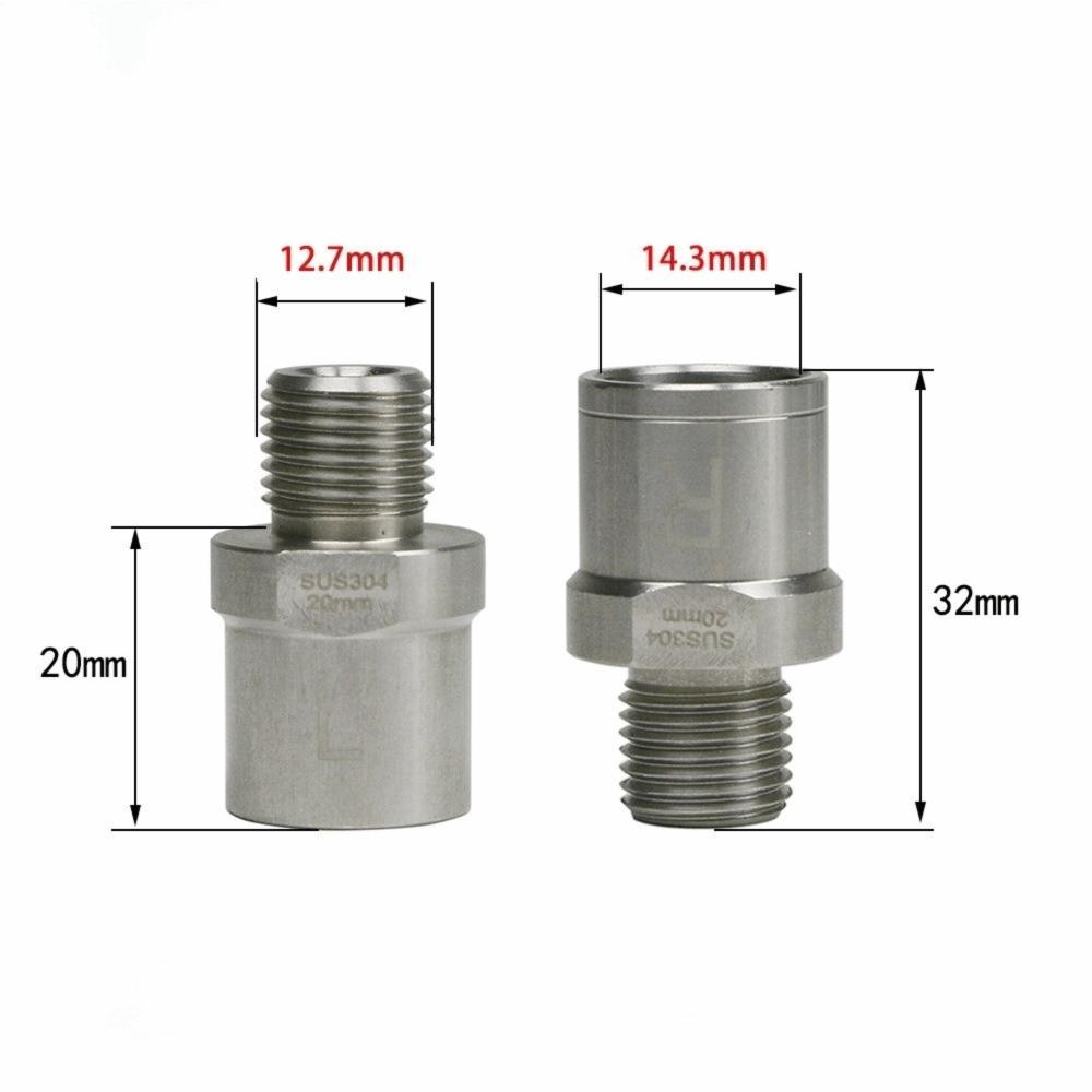1 Pair Male Thread 1/2in toFemale Thread 9/16in Bike Pedal Extenders Bicycle Maintenance