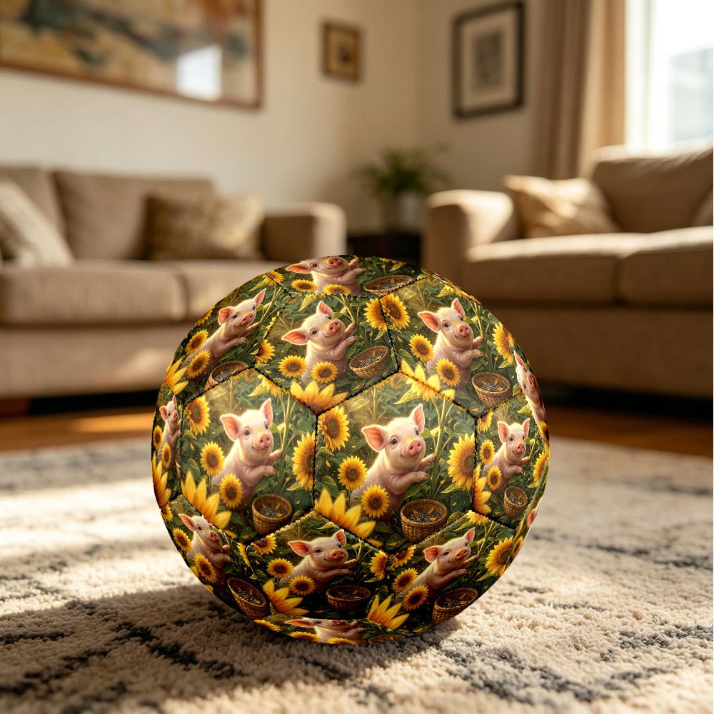 1pc Pig Sunflowers Durable Size 5 Soccer Ball Professional Match Training Football Indoor &Outdoor Sports Ball p60195