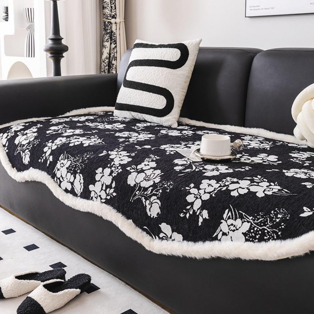 French Light Luxury Sofa Seat Cushion Irregular Special-shaped Cover Chenier Four-season Universal Non-slip Velvet Cover Cloth Towel
