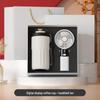 Digital Display Coffee Cup & Handheld Fan Business Gift Set for Leaders & Colleagues - Customizable with Logo