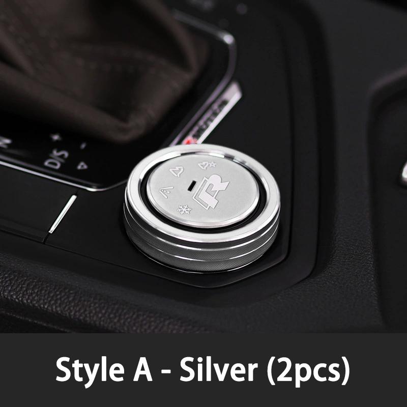 2026 Hot Sticker 2Pcs 3D Aluminum Interior Driving Mode Knob Ring Decorative Stickers For VW Volkswagen Tituan Tharu TAYRON T-RO