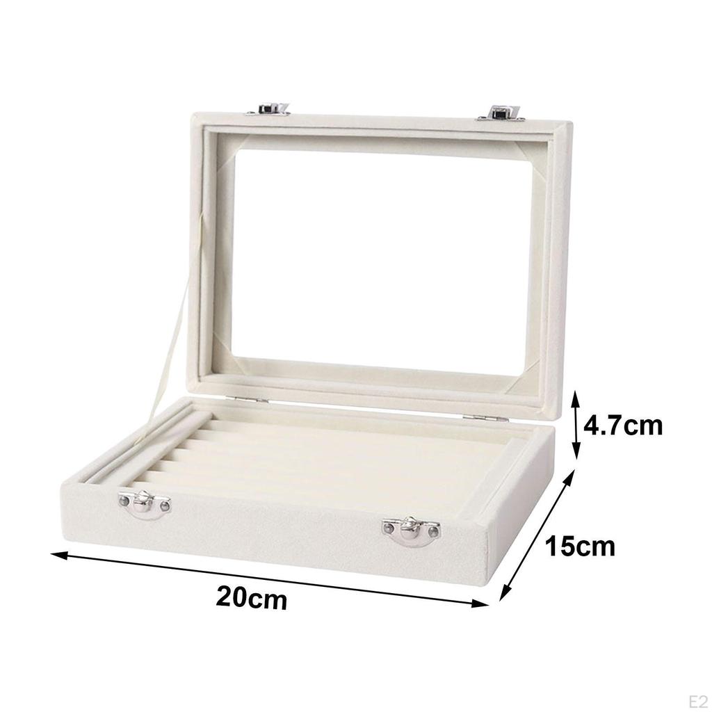 Ohrring Organizer Tablett Schmuckschatulle Aufbewahrung Samt für