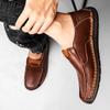 Handmade Genuine Leather Men's Casual Shoes Comfortable and Breathable Moccasins Men Business Flats Shoes Driving Shoes