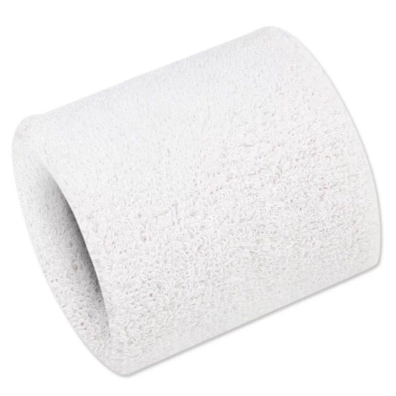 

Детский дышащий полностью хлопковый махровый влаговпитывающий вышитый спортивный напульсник для уличного баскетбола 8cm x 8cm белый