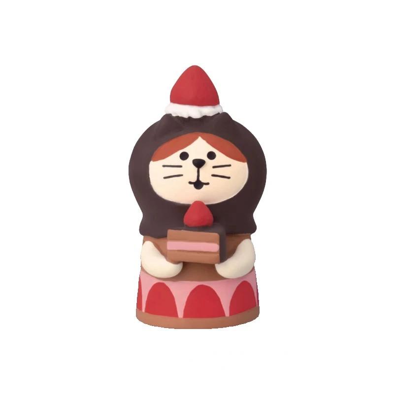 Cat Scene Ornaments Valentine's Day Gifts Chocolate Food and Entertainment INS Strawberry Bread Decoration Resin Ornaments