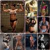 Vintage Fitness Metal Tin Signs  Workout Muscle Women Wall Posters Decoration for Garage Game Room Gym Cafe Living Room Club