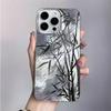 Bamboo Ink Design Phone Case for iPhone 17, 16 Pro, 15, 14 Pro Max, 13 - European & American Style