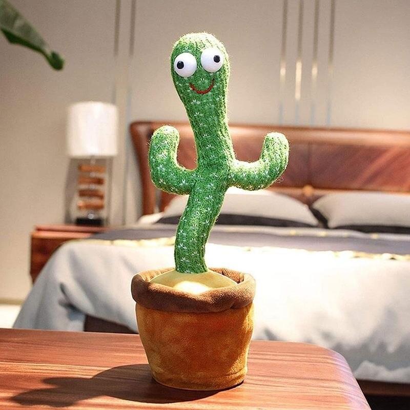 Kids Electronic Shake Dancing Toy with The Song Plush Cute Dancing Cactus Toy Early Childhood Education Toy for Children