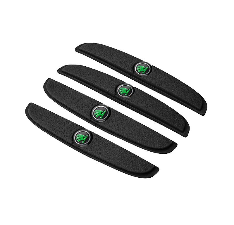 HGC2 4 Pezzi Striscia Antiurto in Gomma Adesivi Protettivi per Portiere Specchietto Retrovisore Auto per Skoda Octavia Rapid Kodiaq Superb Karoq Fabia