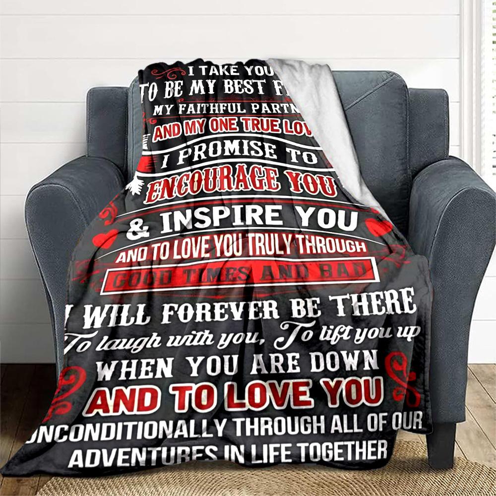 1pc Friendship Quote Blanket - Perfect Gift for Birthdays, Christmas & Halloween- Soft, Warm & Versatile yy250909143