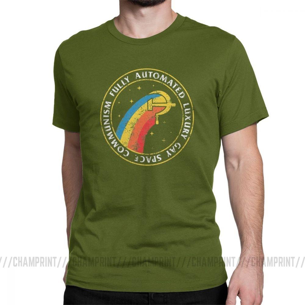 Fully Automated Luxury Gay Space Men S T Shirt Communism Marxism Socialism T Shirts Cccp Ussr