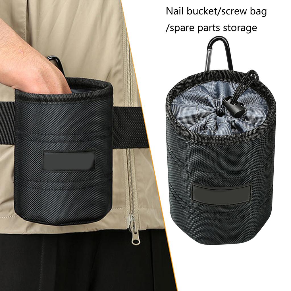Portable Wear Resistant Tool Pouch Bag Thickened Ideal for Industrial Use with Adjustable Waist Belt and Multiple Pocket