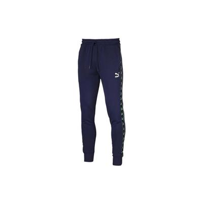 Drawstring Sports Casual Pants Men Bottoms Tweed-Blue 579712-02
