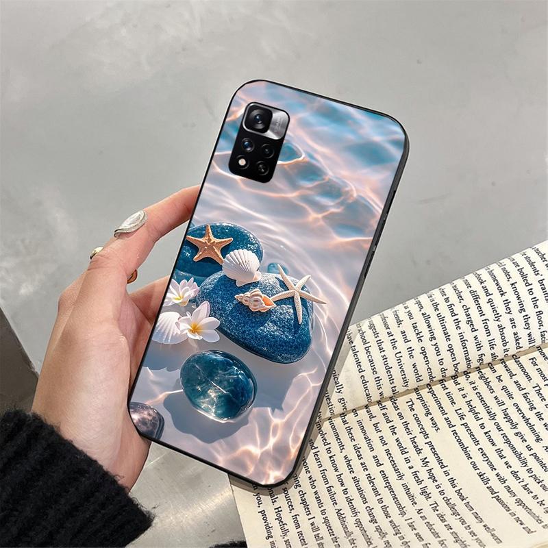 Phone Case For Xiaomi Poco C71 15T 14T Pro Redmi note 15 14 14 13 Pro Redmi A5 15C 13C Starfish Shell blue Ocean