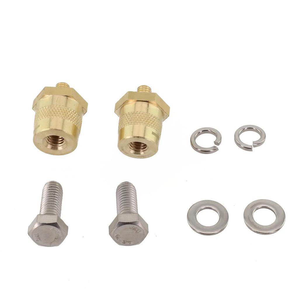 Car Battery Connector For M6 Thread Brass Battery Poles Adapter With 2 Screws Battery Poles Car Battery Terminal Pair Is Perfect