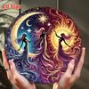 Women in Cosmic Dance Sun Moon Wall Art Astronomy Astrology Lovers Indoor Outdoor Decoration Poster
