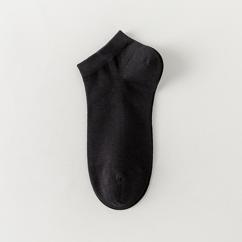 Socks Summer Men's Cotton Non-drop Heel Short Solid Colour Antibacterial Anti-odour Handmade Boneless Cotton Boat Socks