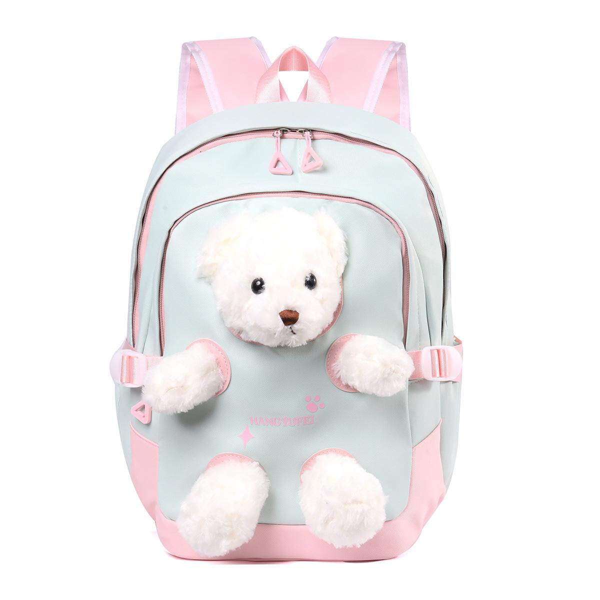 

Bear cute backpack new Oxford cloth light casual backpack wholesale primary school students foreign style versatile schoolbag зелёный