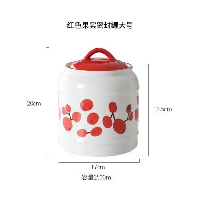 Large Capacity Ceramic Jar with Lid, Household Food Sealed Jar, Kitchen Storage, Coffee Bean Storage Container, Tea Box