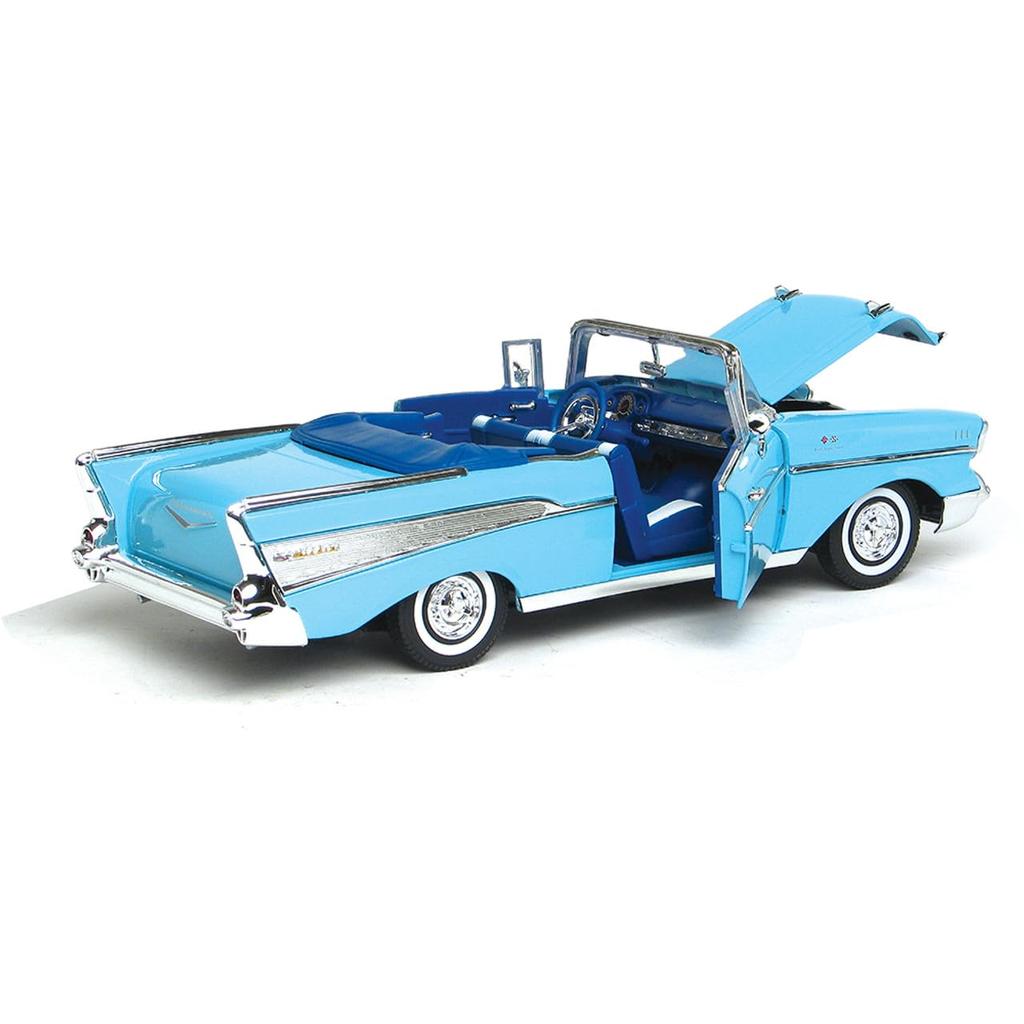 MOTORMAX 1/18 Scale American Bel Air Convertible 1957 (Light Blue) Diecast Model Car