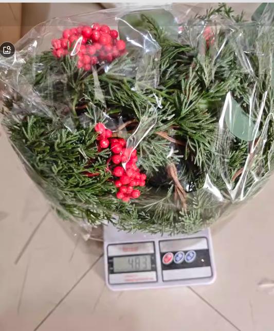 2MChristmas Simulation Needle Cane Decoration Fireplace Christmas Decorations Wreath Christmas Tree Hanging