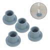 4Pcs Grey Anti-Slip Rubber Leg Tips for Shower Chair Bath Stool Commode Seat Replacement Feet Caps Wear-Resistant Floor