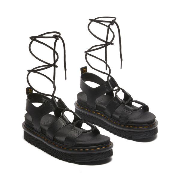 Dr. Martens Nartilla Athena Leather Gladiator Sandals Black Women Sneakers 31617001