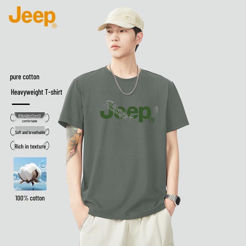 JEEP Men s Summer Round Neck Short Sleeve T-Shirt 3XL