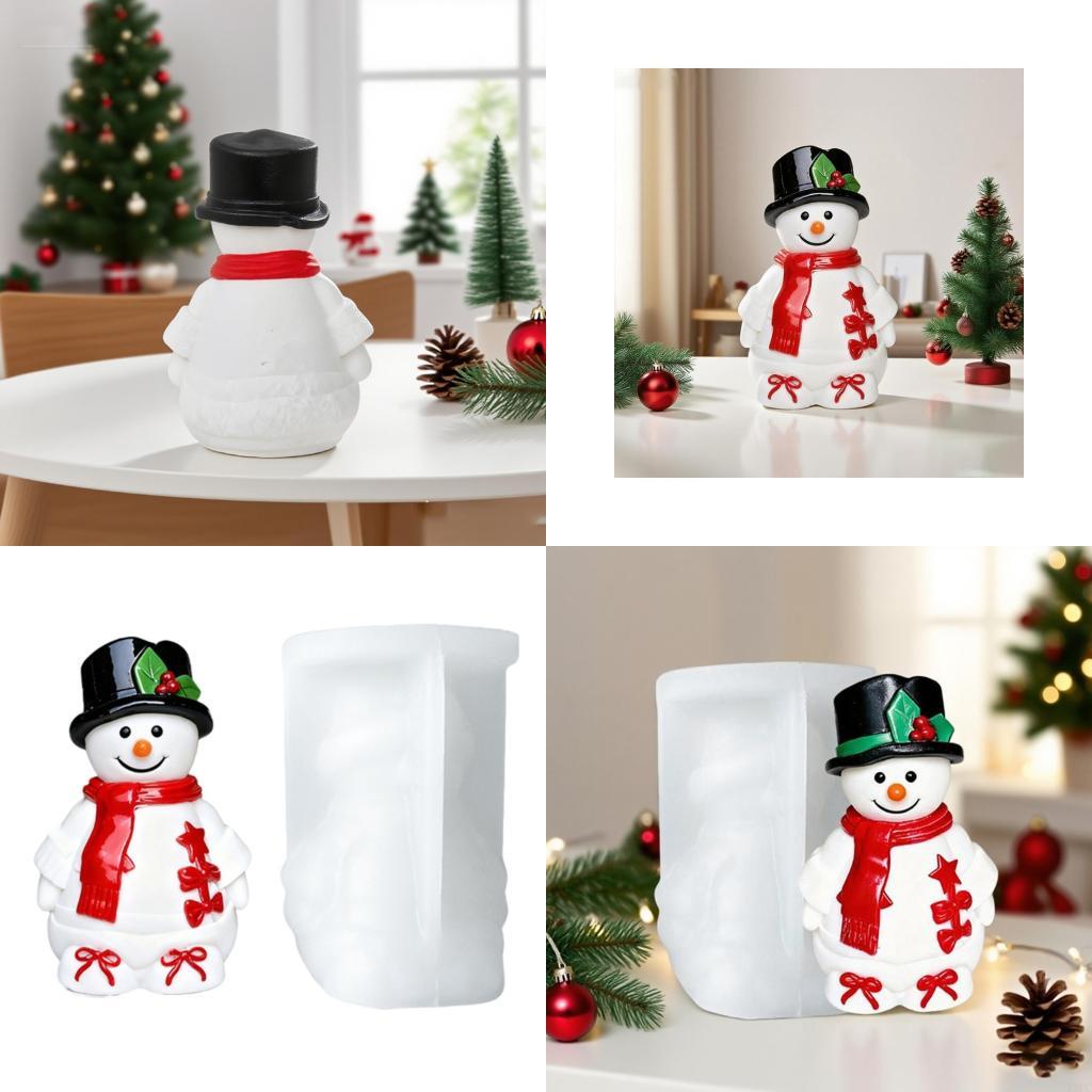 

Snowman Silicone Mold Multipurpose Silicone Mould for Making Soap Holiday Decoration Epoxy Resin X3UC CN