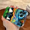 Cat Van Gogh Starry Night Oil Painting Case For Apple iPhone 17 16 15 14 13 12 11 Pro Max Plus 16E 17Air 17Pro Phone Cover Funda