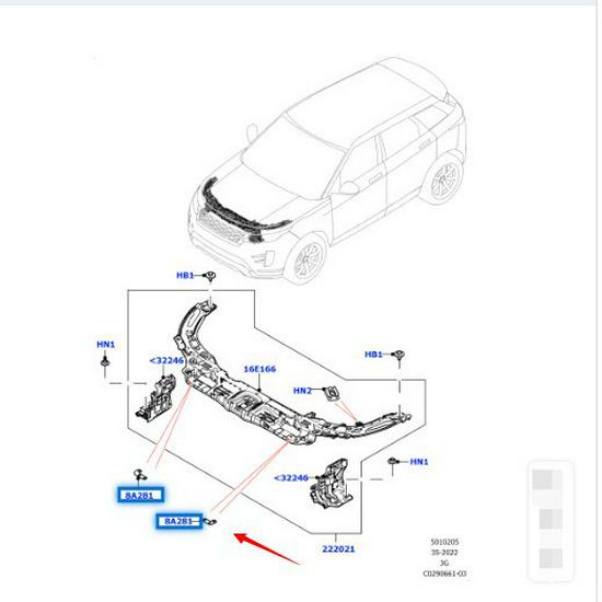 LR125093/LR125092 Radiator Upper Bracket for 2019 Land Rover Discovery Sport/Aurora 20