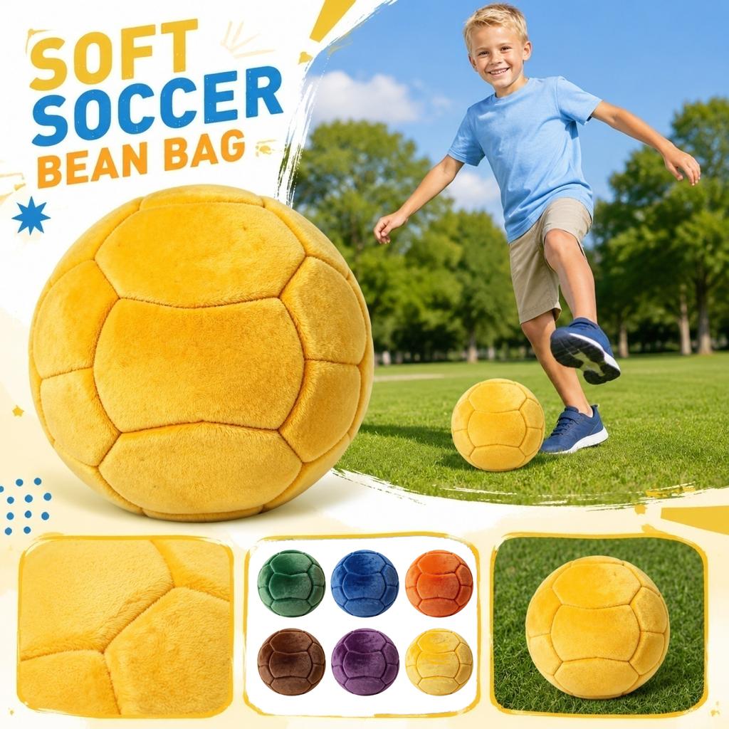 Plush Soccer Ball Toy Soft Stuffed Football Indoor Outdoor Play Accessory Kids Safe Lightweight Durable Design for Recreational Activities