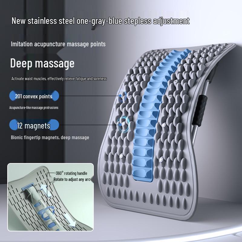 Cross-border Lumbar Support: Waist & Spine Corrector with Back Massage & Traction Fitness Equipment.