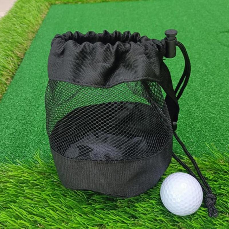 Portable Golf Meshy Net Bag Drawstrings Pouches Bag Organizer Golf Fitting Bag
