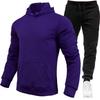 Men's Fashion Fleece Hoodie Sports Set