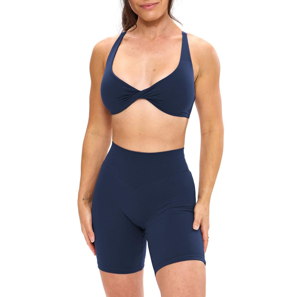 New kinks show chest gathering underwear yoga suit fitness sports shorts Pilates quick-drying two-piece set