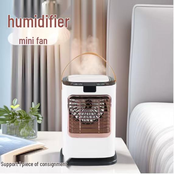 Second Generation Portable Mini Cooling & Humidifying Fan with Negative Ion Desktop Feature