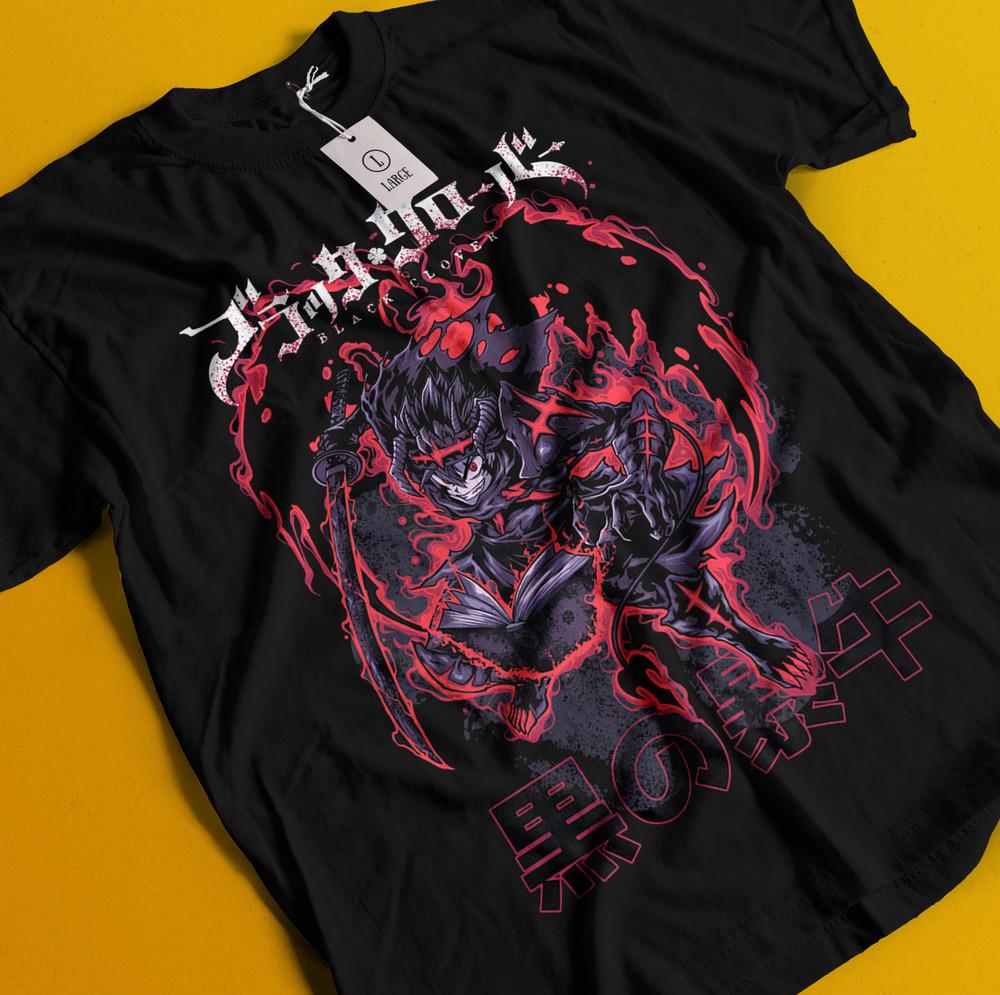 

Футболка Аста Юно Аниме Манга Чёрный Клевер Аста Девушка Подарки Чёрная Футболка Все Размеры 4XL