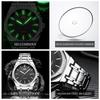 OPK Luxury Fashion Men's Quartz Watch Octagonal Waterproof Night Light Business Men's Calendar Watch