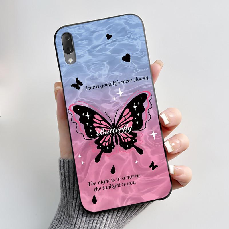 Hülle Für Sony Xperia L3 L4 Hülle Ästhetisch Mode Niedliche Katze Astronaut Schwarz Weiches Silikon Matt Stoßfest Rückabdeckung Stoßfänger
